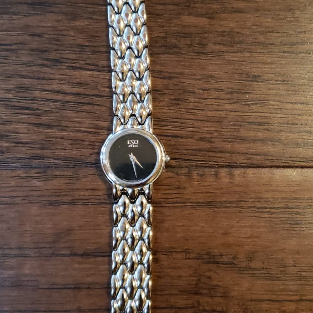 ESQ movado black dial watch